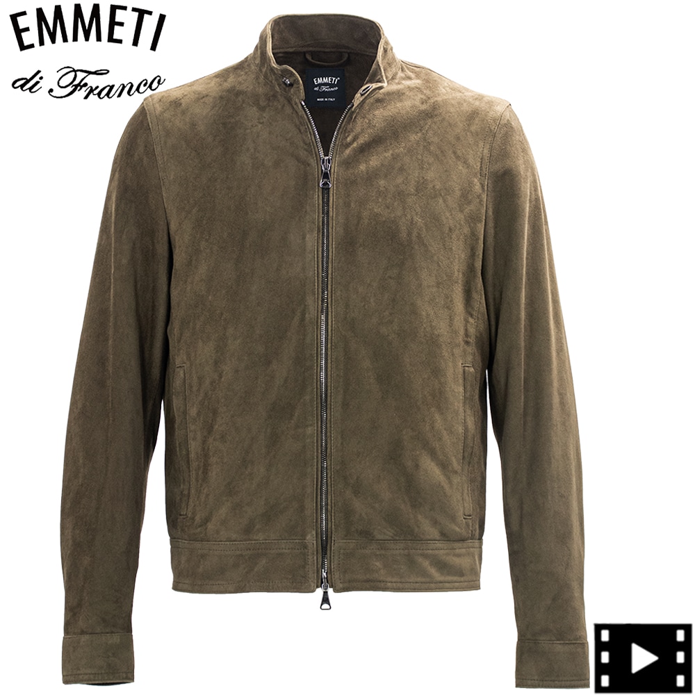 エンメティ ライダース メンズ スペシャルレザー ゴートスエード