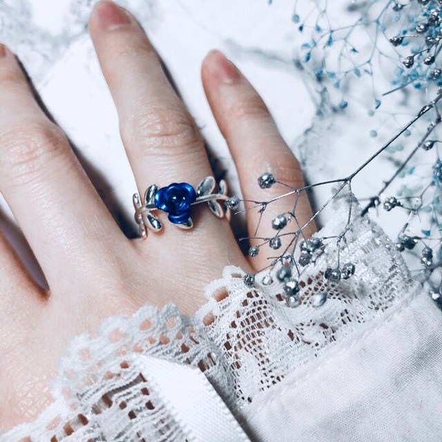 薔薇園のリング【シルバー/青】/ kuro_kawaE (クロ カワイー)｜LISTEN