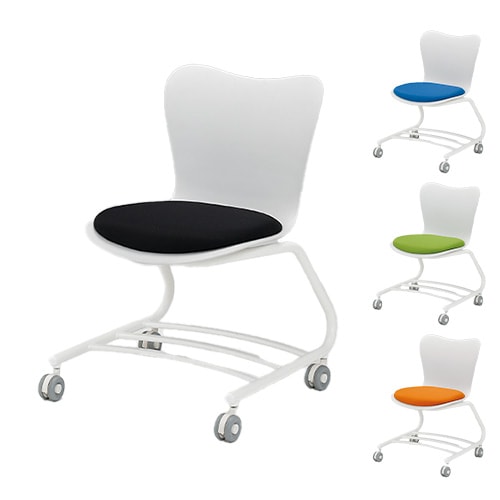 パイプ椅子 5脚セット メッキ脚タイプ スライド式折りたたみイス 会議