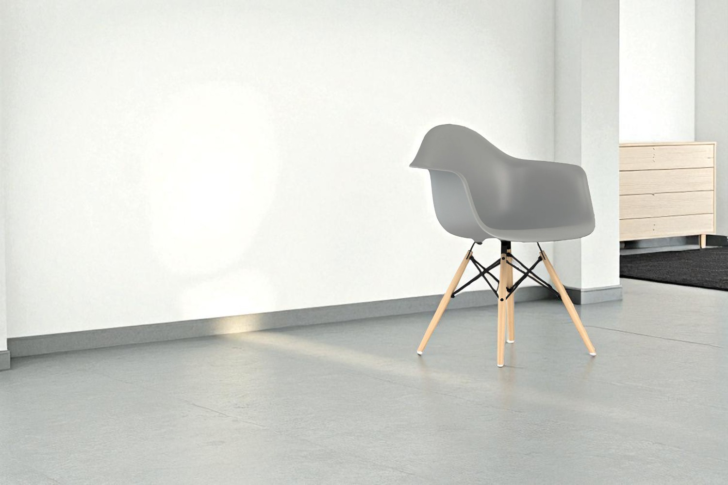 イームズ プラスチックシェル アームチェア ダウェルベース＃メープル