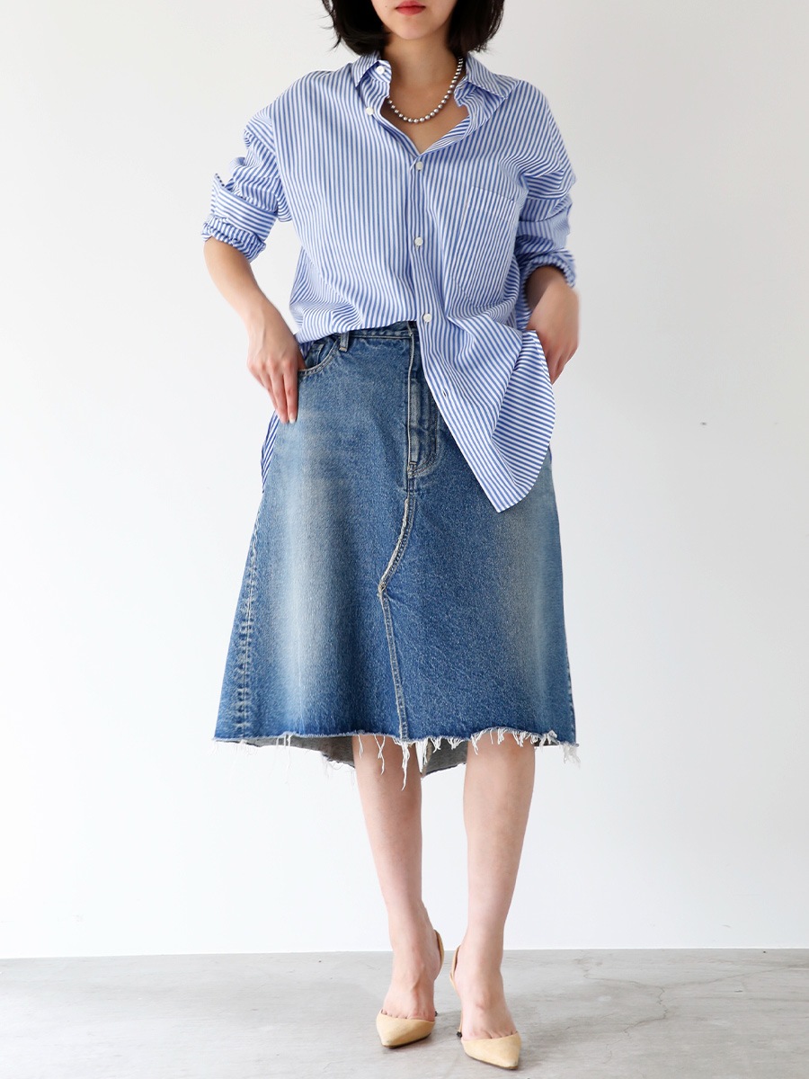 5POCKET REMAKE A-LINE SK DENIM | SKIRT | MADISONBLUE