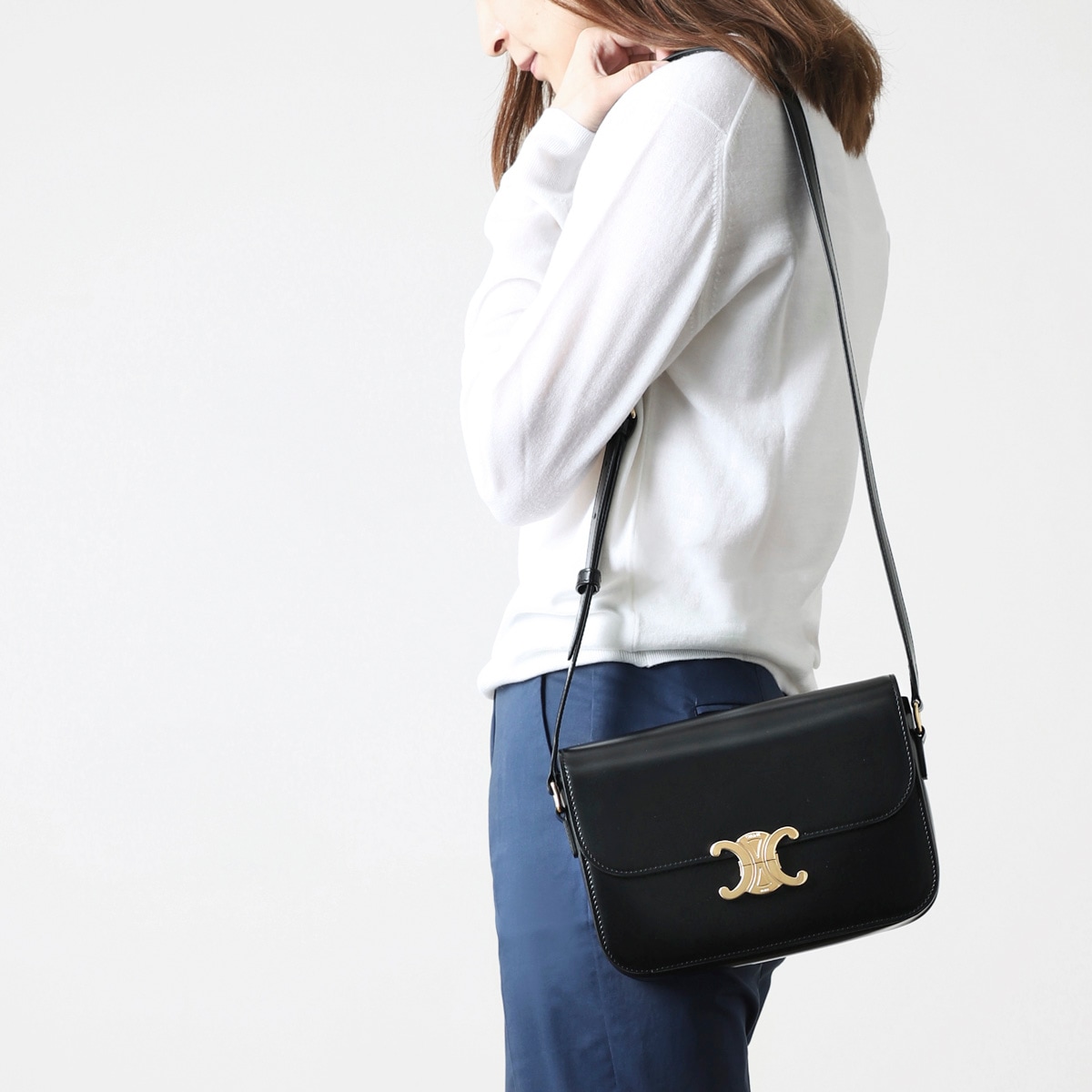 CELINE セリーヌ ショルダーバッグ/CLASSIQUE MEDIUM TRIOMPHE BAG