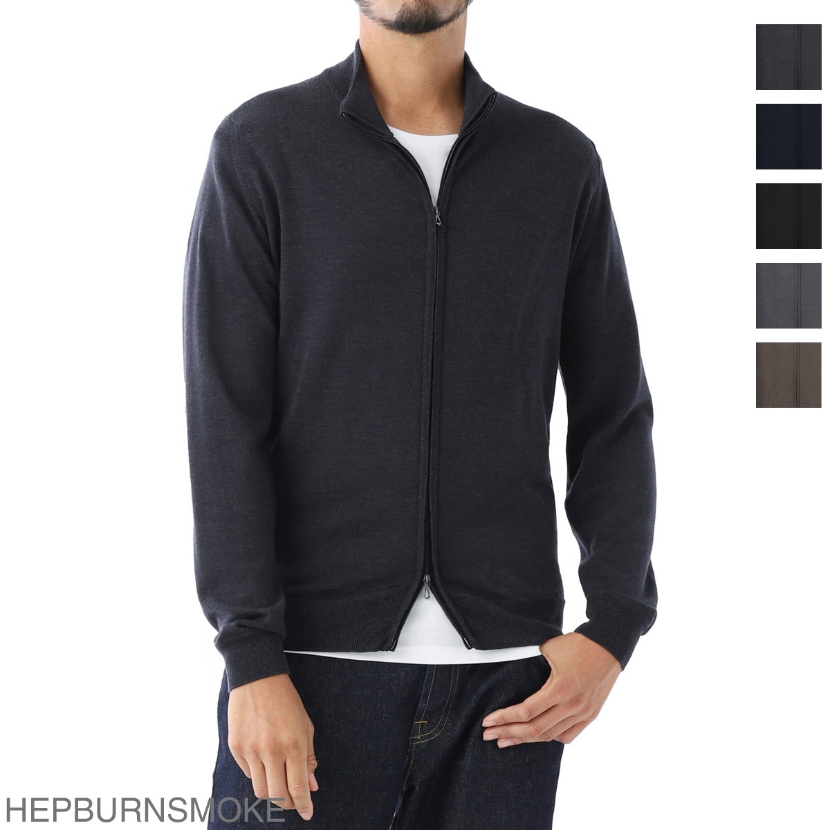 JOHN SMEDLEY ジョンスメドレー ジップアップニット/ドライバーズ