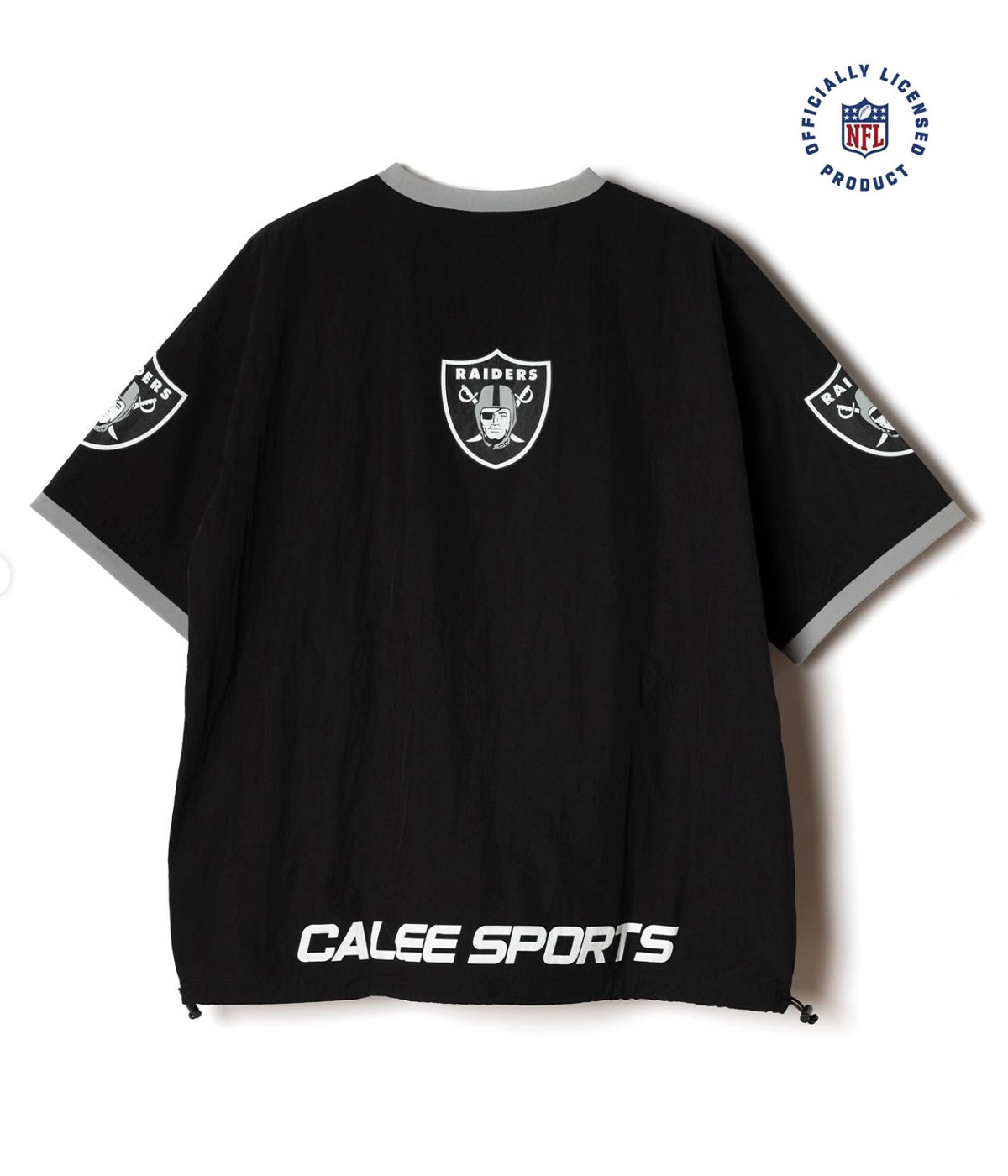 NFL RAIDERS S/S NYLON GAME SHIRT【BLACK】｜CALEE｜MELTING POT
