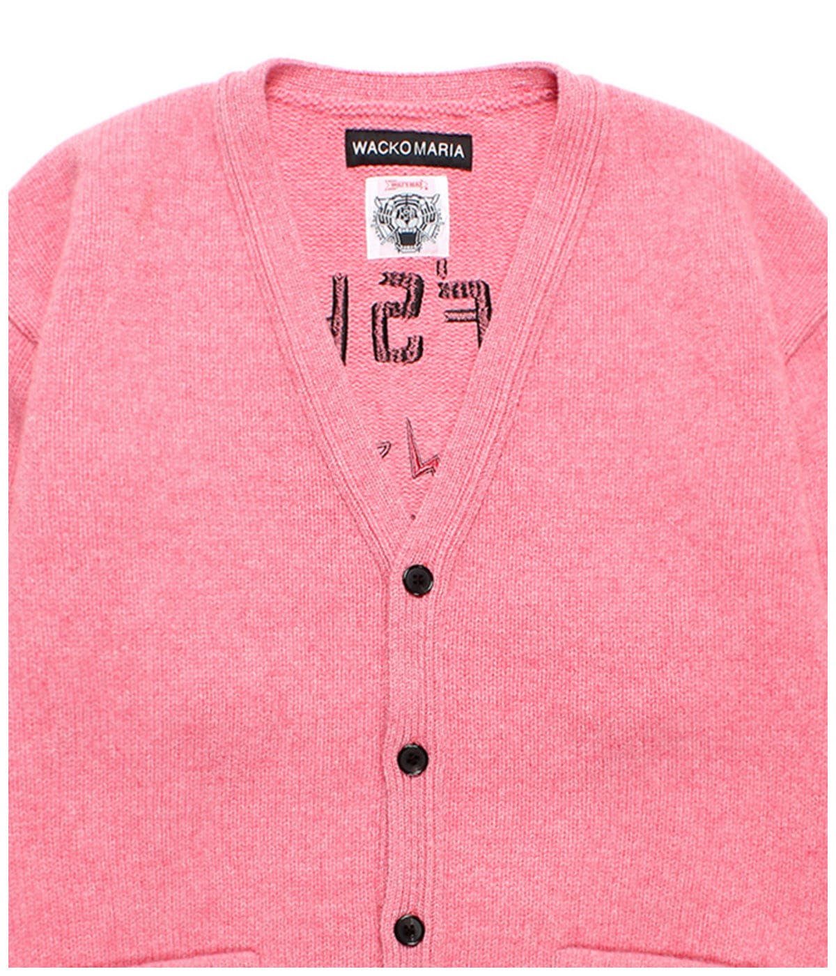 WOLF'S HEAD / KNIT CARDIGAN【PINK】｜WACKO MARIA｜MELTING POT
