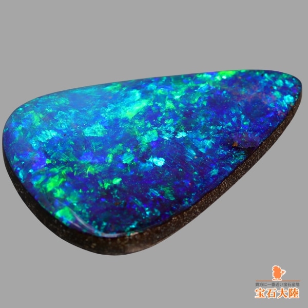 天然ボルダーオパール 17.86ct 【蒼海美遊色】 極上 オーストラリア