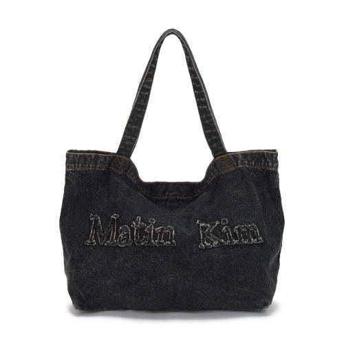 MATIN KIM デニム トートバッグ LOGO WASHED DENIM TOTE BAG｜MIRISE