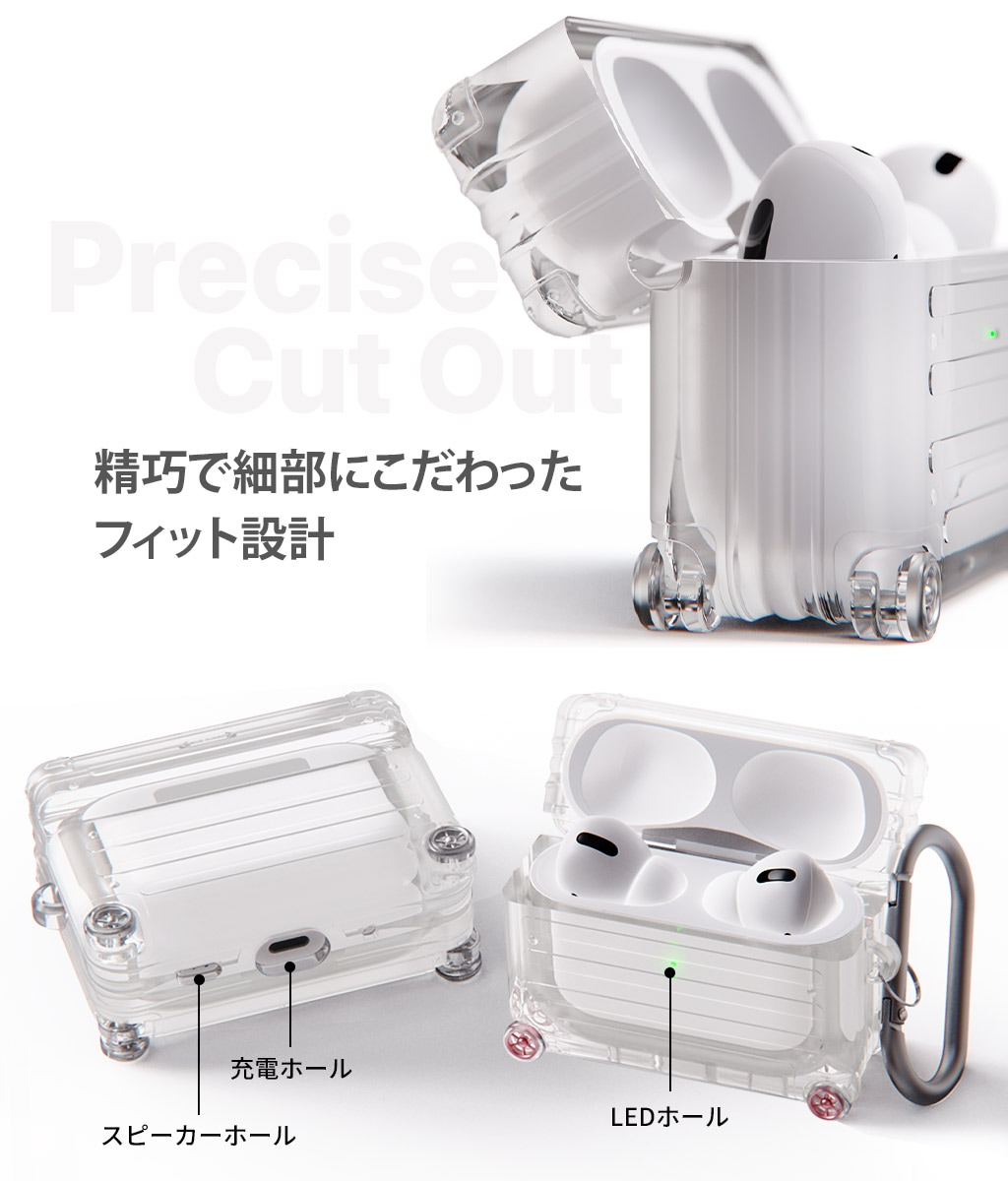 miak（ミアック） AirPods Pro 2 ケース クリア LED表示対応