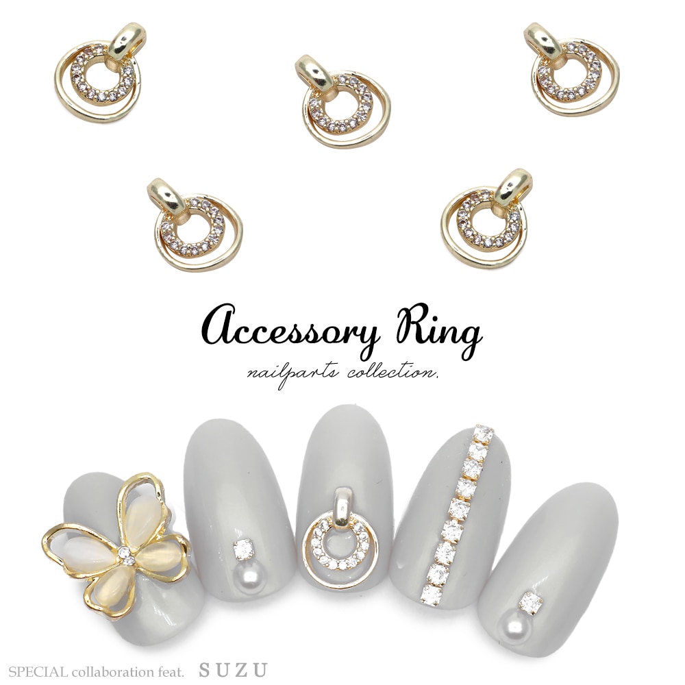ネコポス送料無料】ネイルパーツ SUZUコラボ商品 ジルコニア製