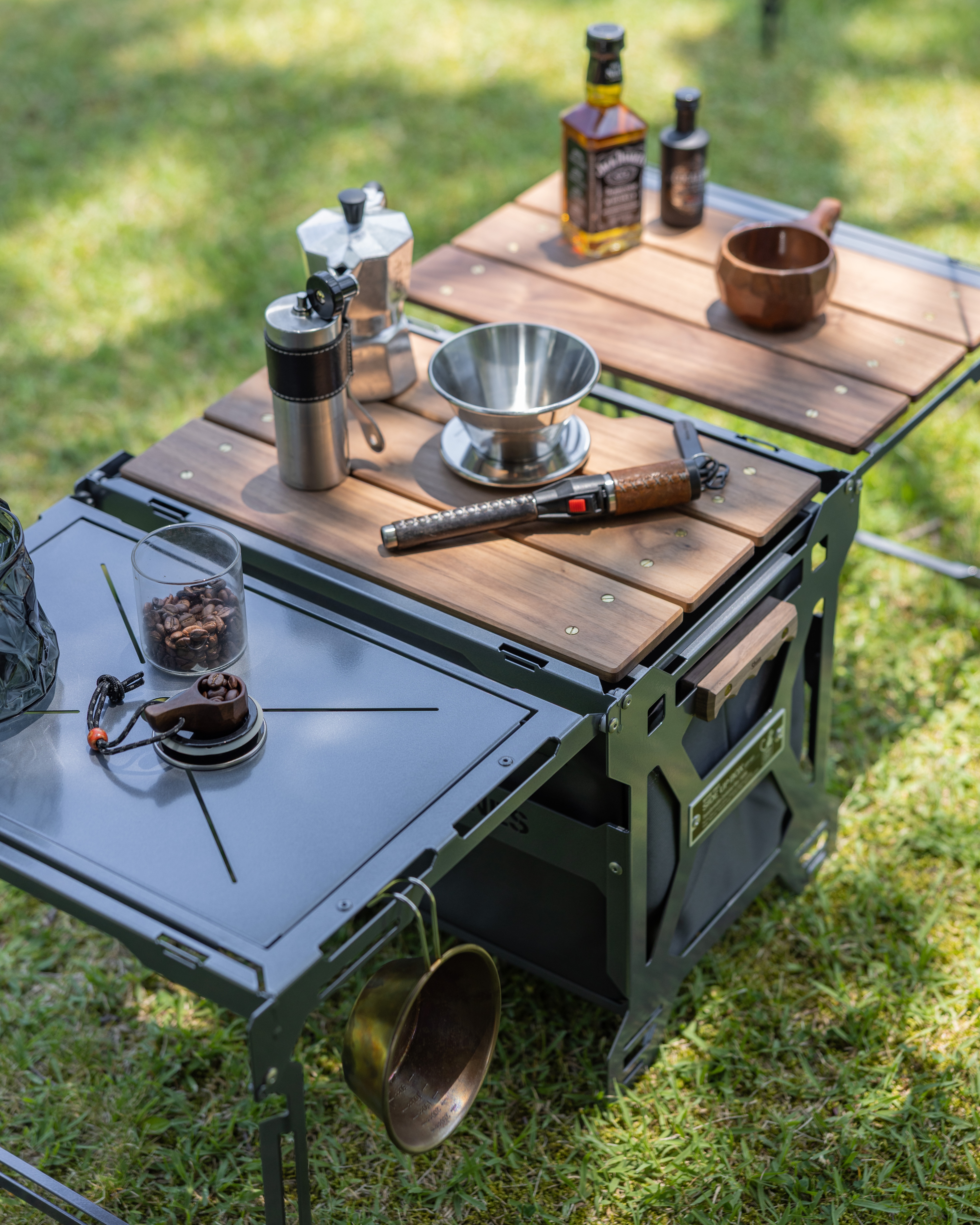 STEEL GRAY】THE SIDE UP BOX ＆ TABLE Shim.Craft × NATURE TONES