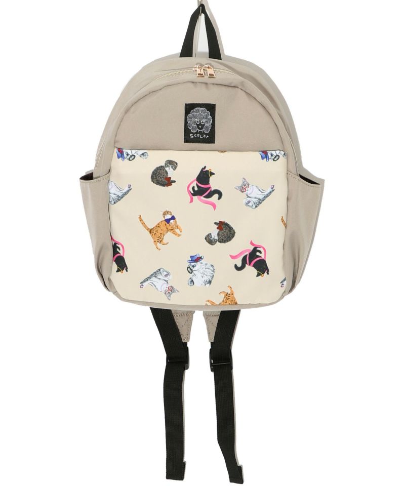 スカラー / ネコ柄ポケット 高密度ポリミニリュック | BRAND,ScoLar