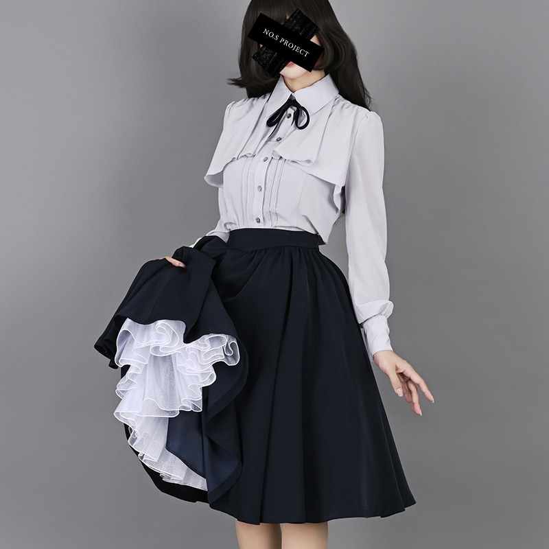 理想のサーキュラースカート ネイビー | NO.S PROJECT