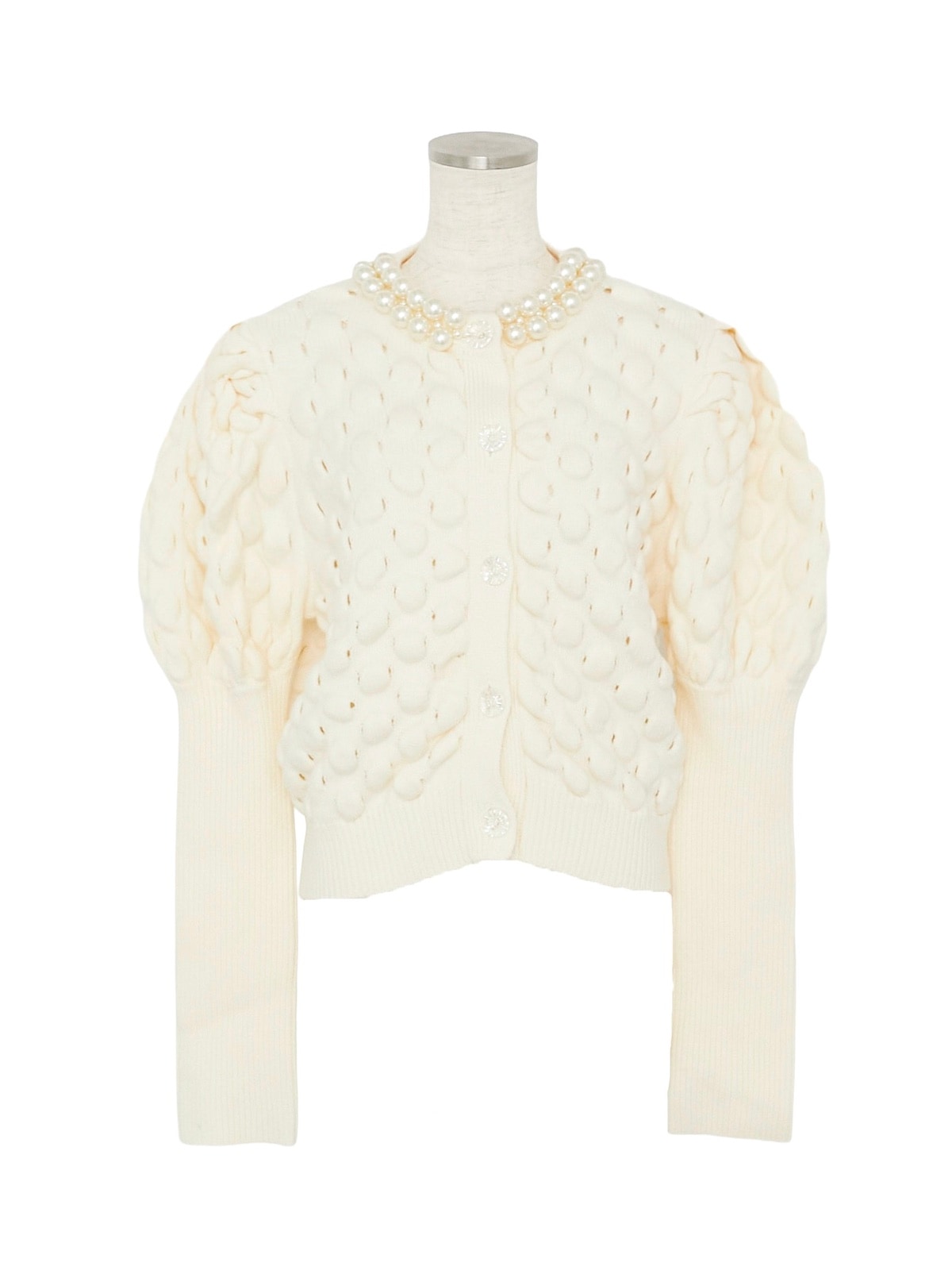 パールカーディガン/ホワイト | TOPS | OBLI