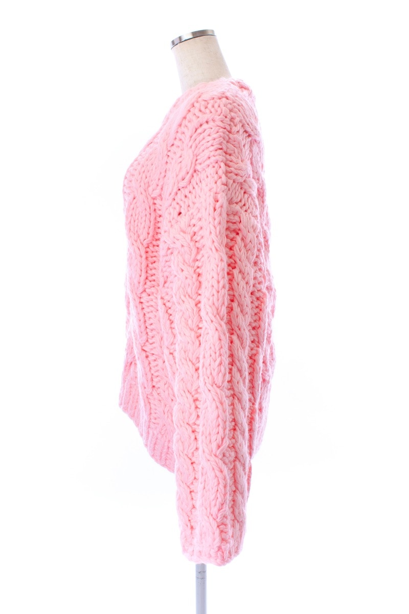 手編みボリュームピンクニット | TOPS | OBLI
