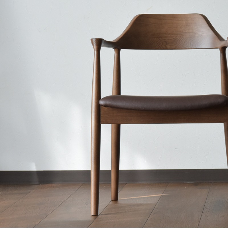 ダイニングチェア 1脚 座面 PVC 合成皮 合皮 ナチュラル ブラウン 木製