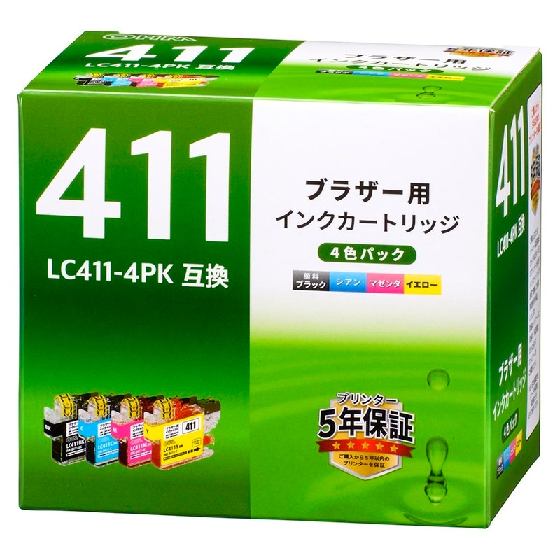 ブラザー互換インク LC411 4色パック｜INK-B411-4P 01-7776｜通販なら