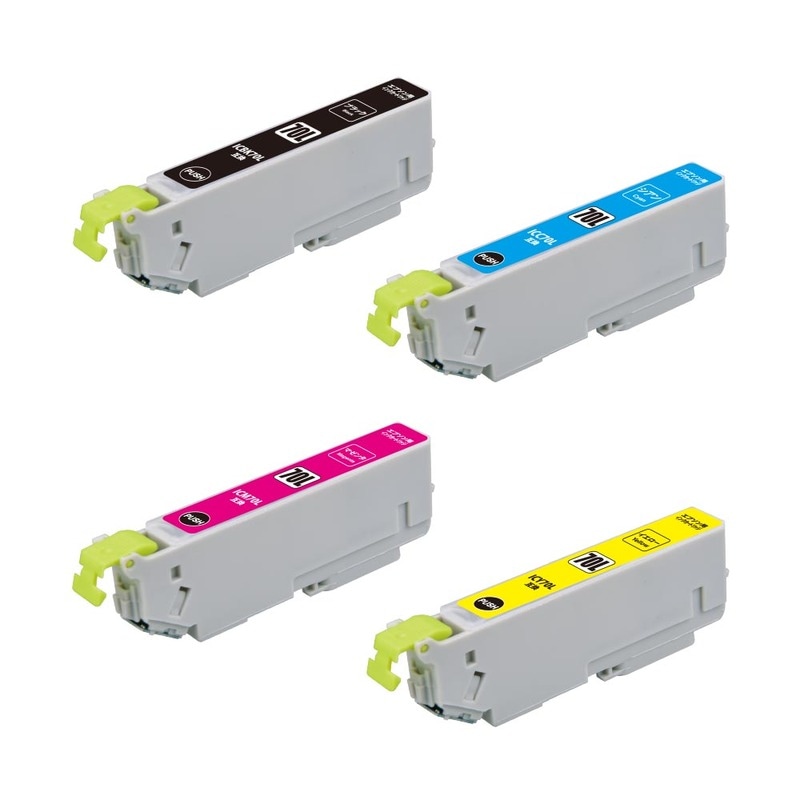 エプソン互換インク IC70L 増量タイプ 4色パック｜INK-E70L-4P 01-7796