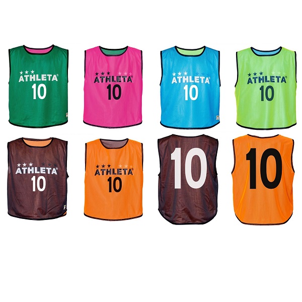 リバーシブルビブス番号入り【10枚セット・大人用】・ATHLETA(アスレタ