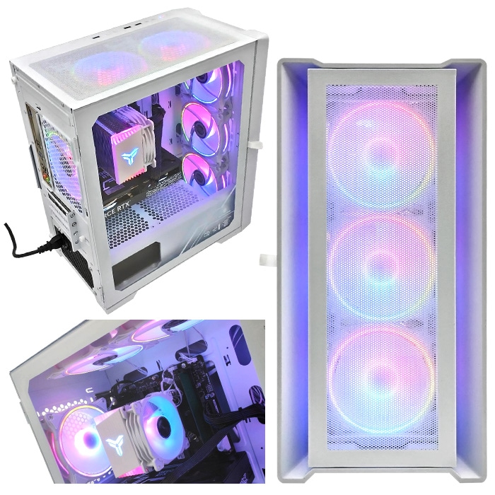 ゲーミングPC デスクトップパソコン ホワイト メッシュ GeForce