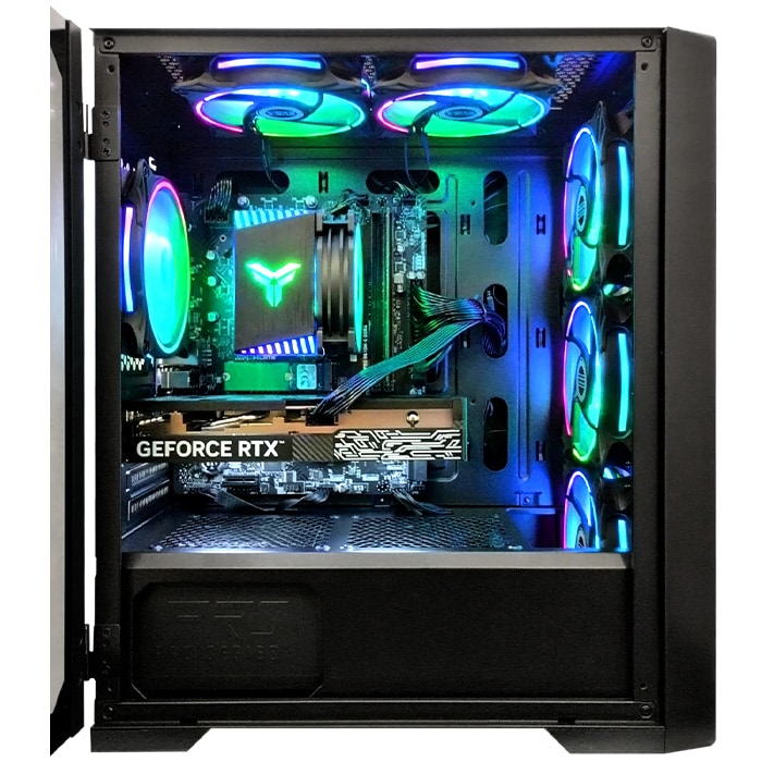 ゲーミングPC デスクトップパソコン ブラック メッシュ AMD Radeon