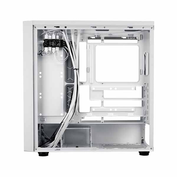 Cooler Master MasterBox 600 White 背面コネクタ設計のマザーボードに