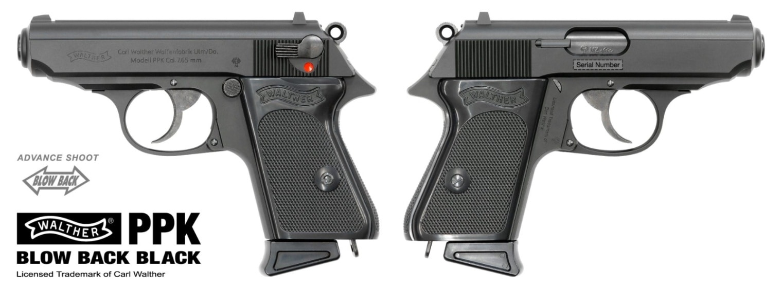 マルゼン ワルサーPPK/S ガスガン ブラック マルゼン ワルサーPPK/S ブラックモデル ガスブローバック > マルゼン