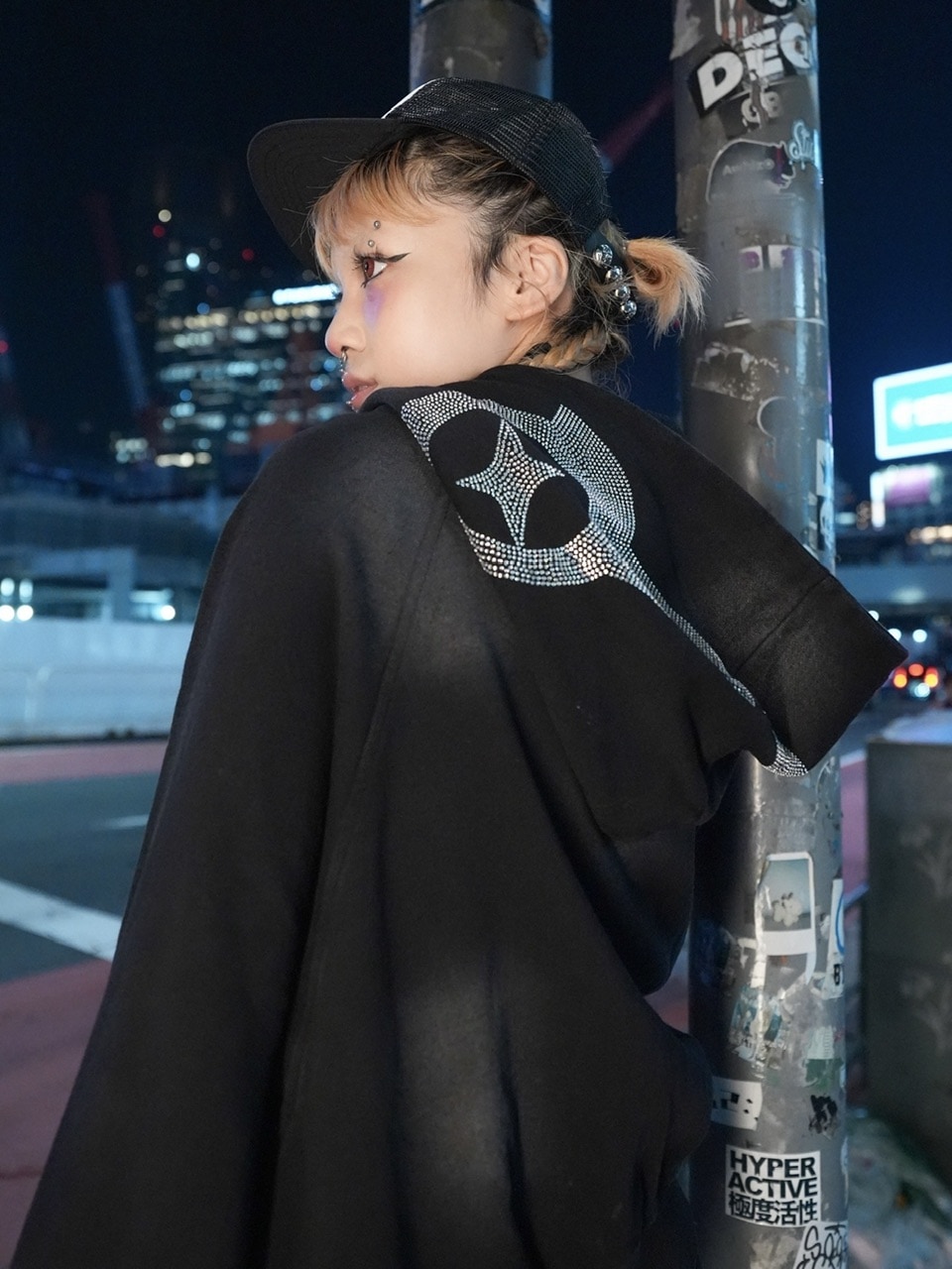 NMTXU】rhinestone design zip parka / 【エヌエムティーエックスユー