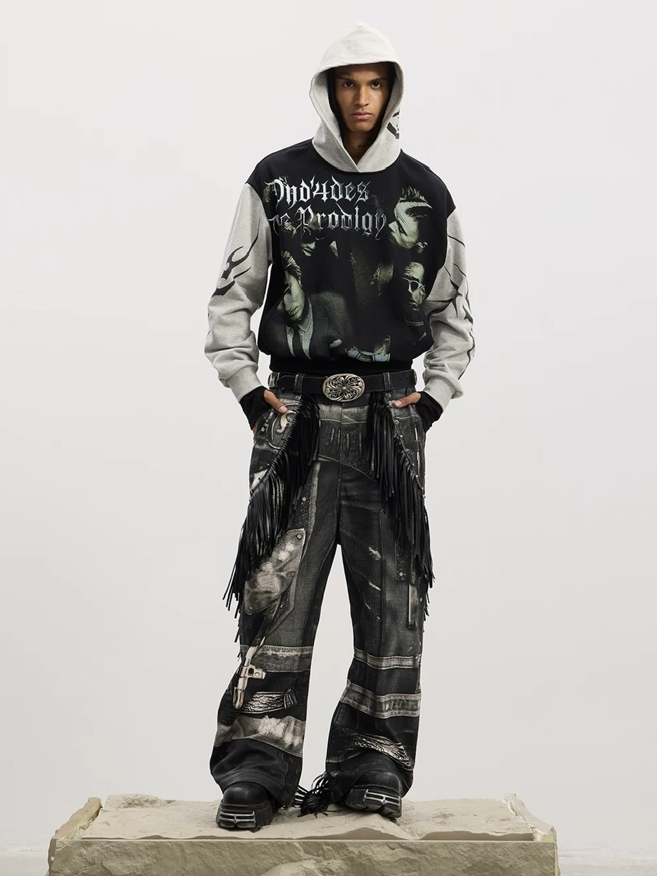 DND4DES】Double Gun Tassel Full Printed Pants /【ディーエヌエ