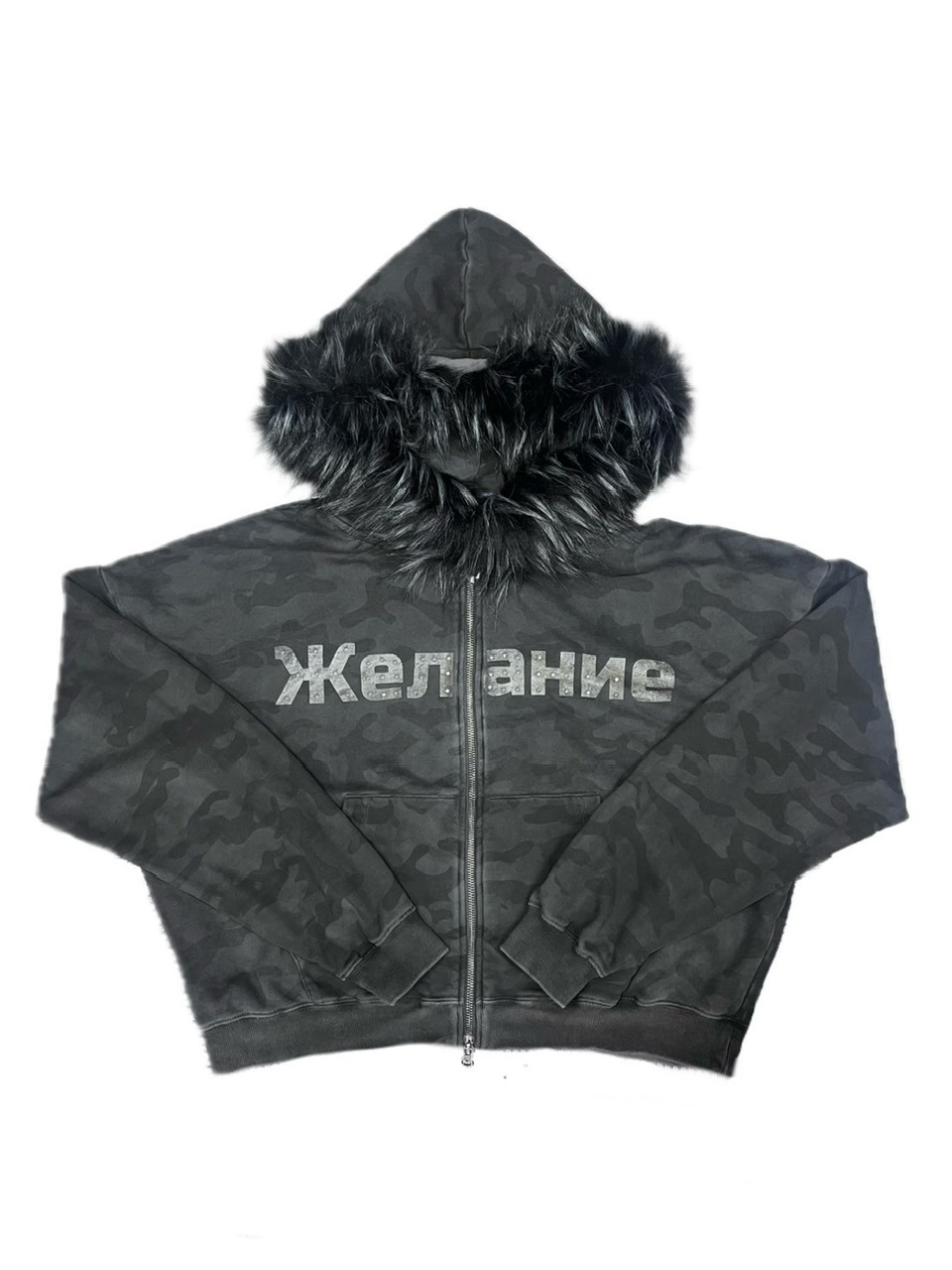 DIG YOUR OWN GRAVE】Желание FUR HOODIE /【ディグユアオウングレイブ