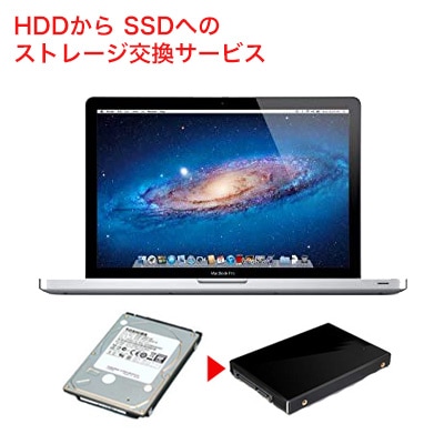 持ち込み限定・【HDD から SSD に】MacBook Pro の内蔵ストレージを
