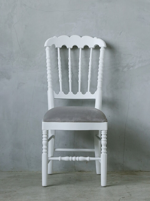 SophieダイニングチェアNapoleonホワイト&ライトグレー おしゃれな家具