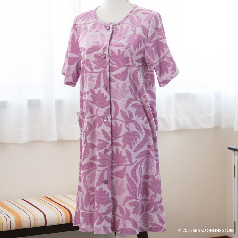 Cozyfeels カットリーフマエアキ タオルドレス M-L/L-LL ブルー/ピンク