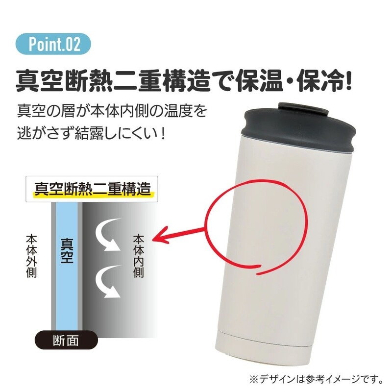 スケーター サーモ タンブラー 水筒 450ml 持ち運び 保温 保冷