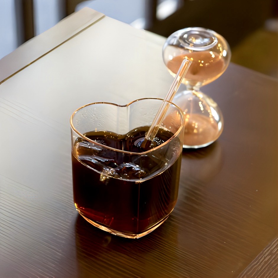 廣田硝子｜タンブラー 想グラス クリア ハート型 スキ HT-1W 昭和