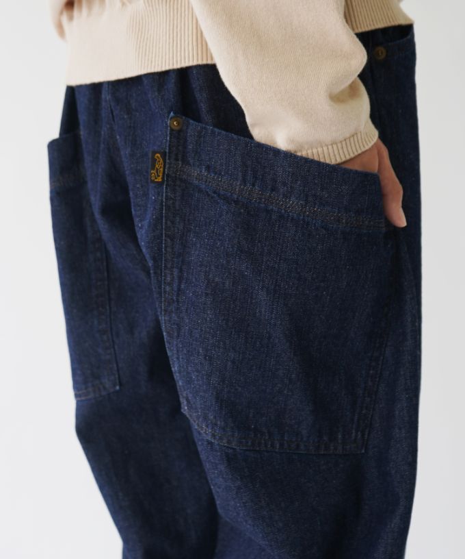 マオパンツロングデニム・10オンス 人気定番バックポケットパンツ