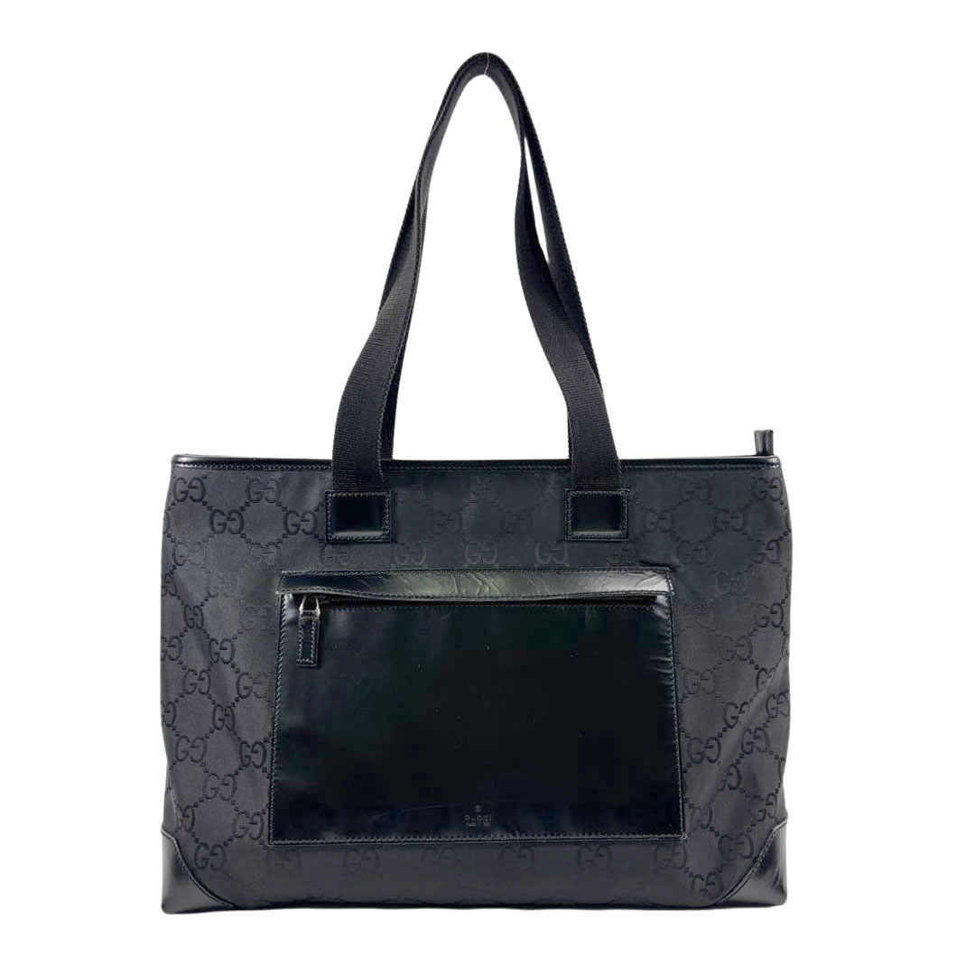 GUCCI グッチ トートバッグ GGナイロンキャンバス/レザー ブラック