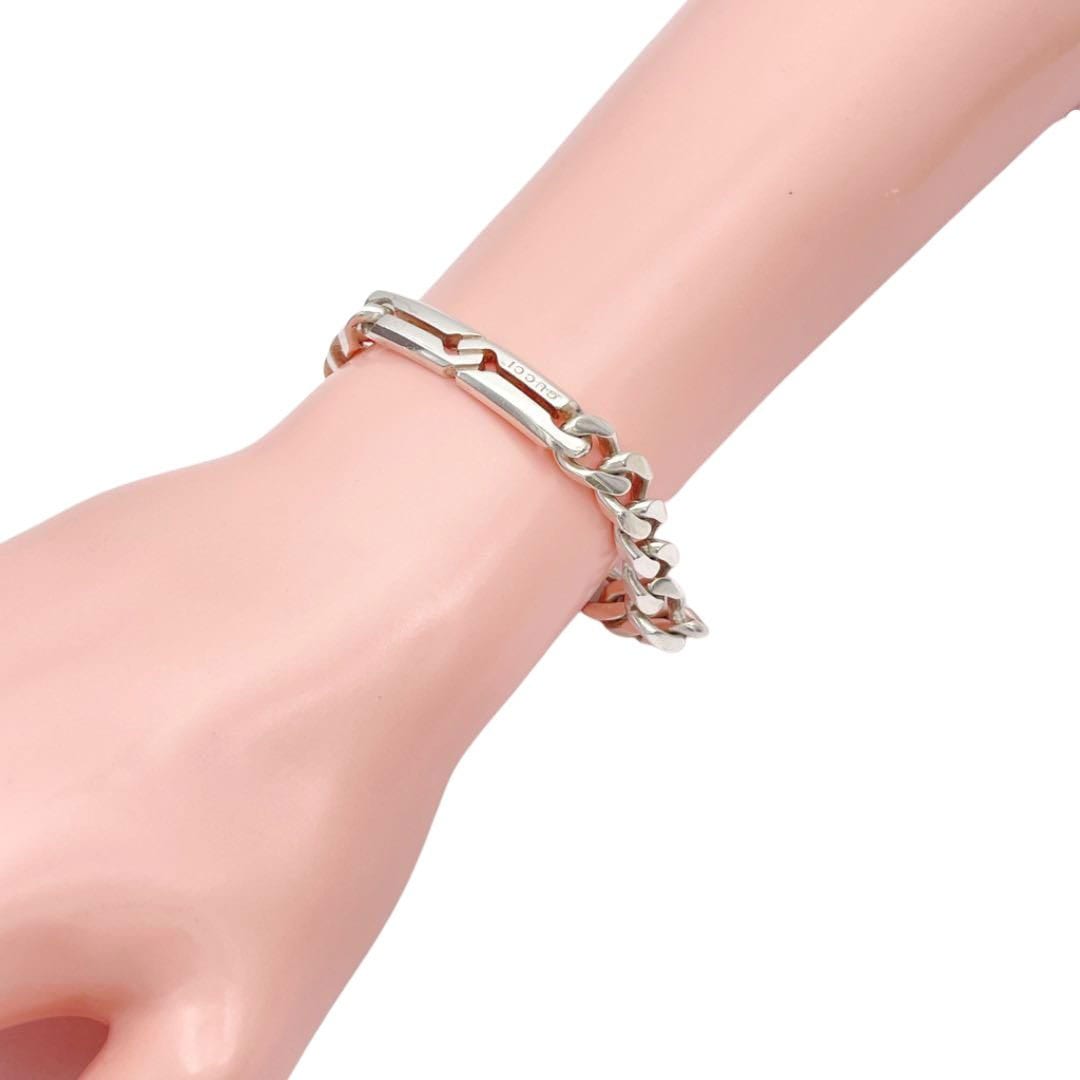 GUCCI グッチ ノットブレスレット 喜平チェーン Ag925 シルバー #18