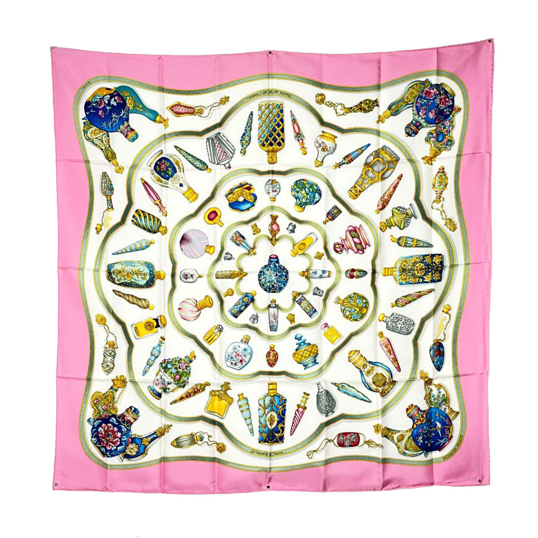 HERMES エルメス スカーフ カレ90 『Qu importe le flacon （香水瓶