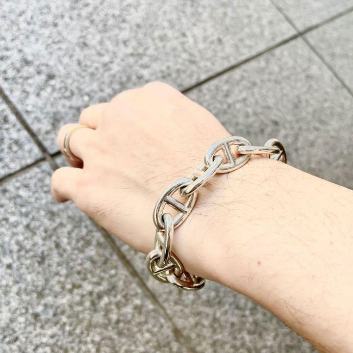 HERMES エルメス ブレスレット シェーヌダンクルTGM 12コマ Ag925