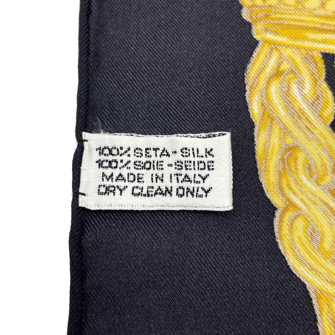 CHANEL シャネル スカーフ 薔薇 バラ 花柄 ココマーク シルク ブラック