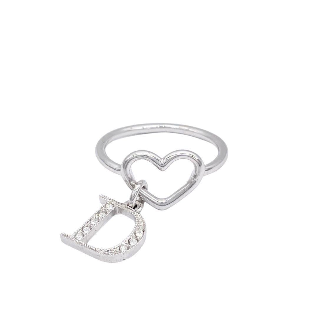 Christian Dior クリスチャンディオール ハートリング 指輪 Dロゴ