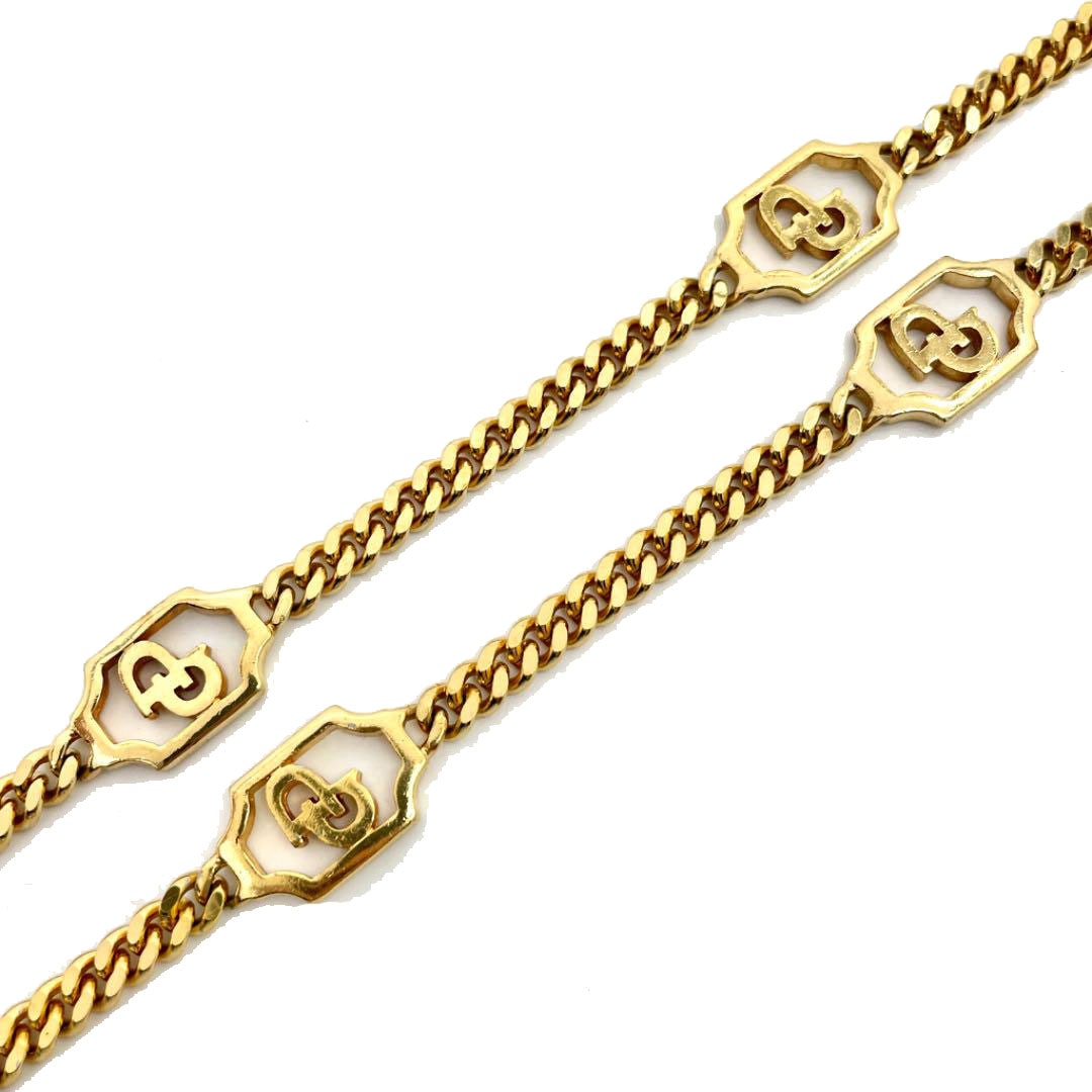 Christian Dior クリスチャンディオール ロゴ 喜平 ロングチェーン