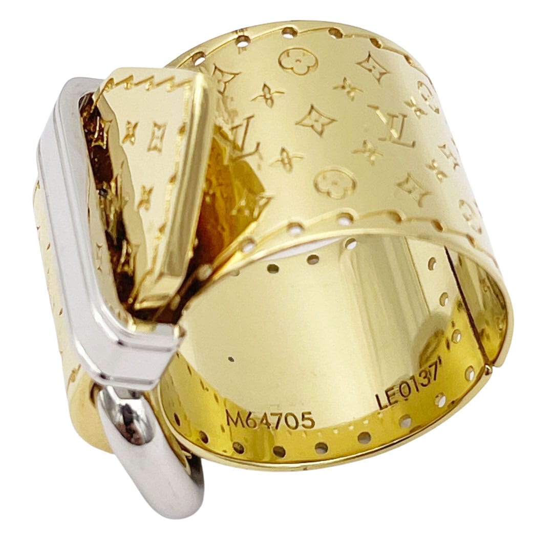 LOUIS VUITTON ルイヴィトン ナノグラムリング 指輪 ベルトモチーフ GP