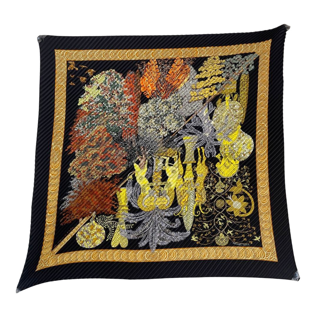 HERMES エルメス プリーツスカーフ 『Les Legendes de L'arbre(木の