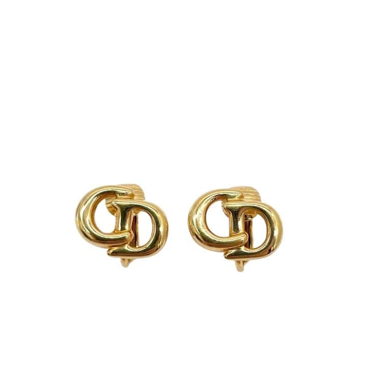 Christian Dior クリスチャンディオール CDロゴイヤリング ゴールド
