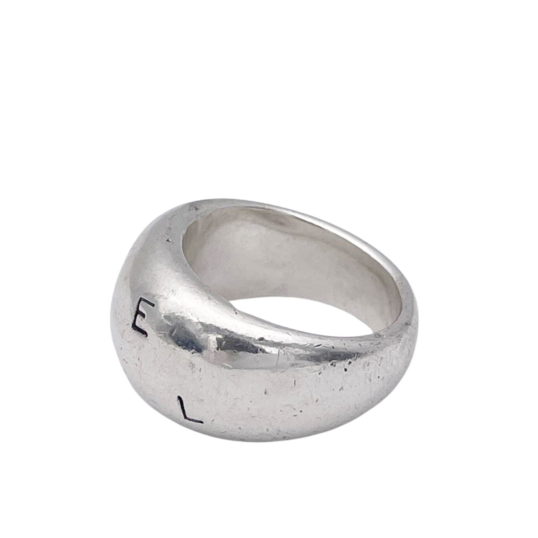 CHANEL シャネル ヴィンテージリング 指輪 ロゴ 925 シルバー 約14号