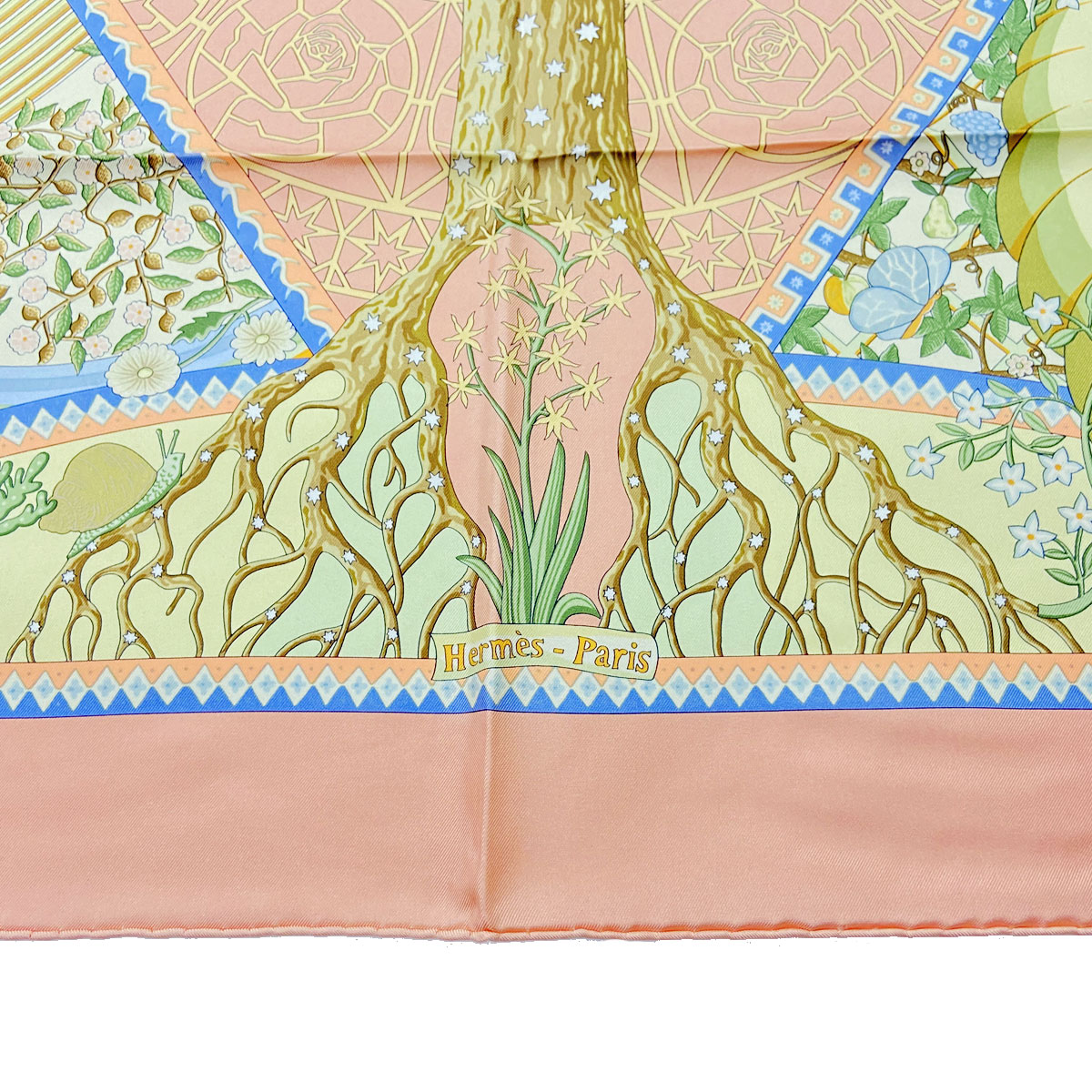 □エルメス□ スカーフ カレ90「AXIS MUNDI (世界の中心軸)」シルク