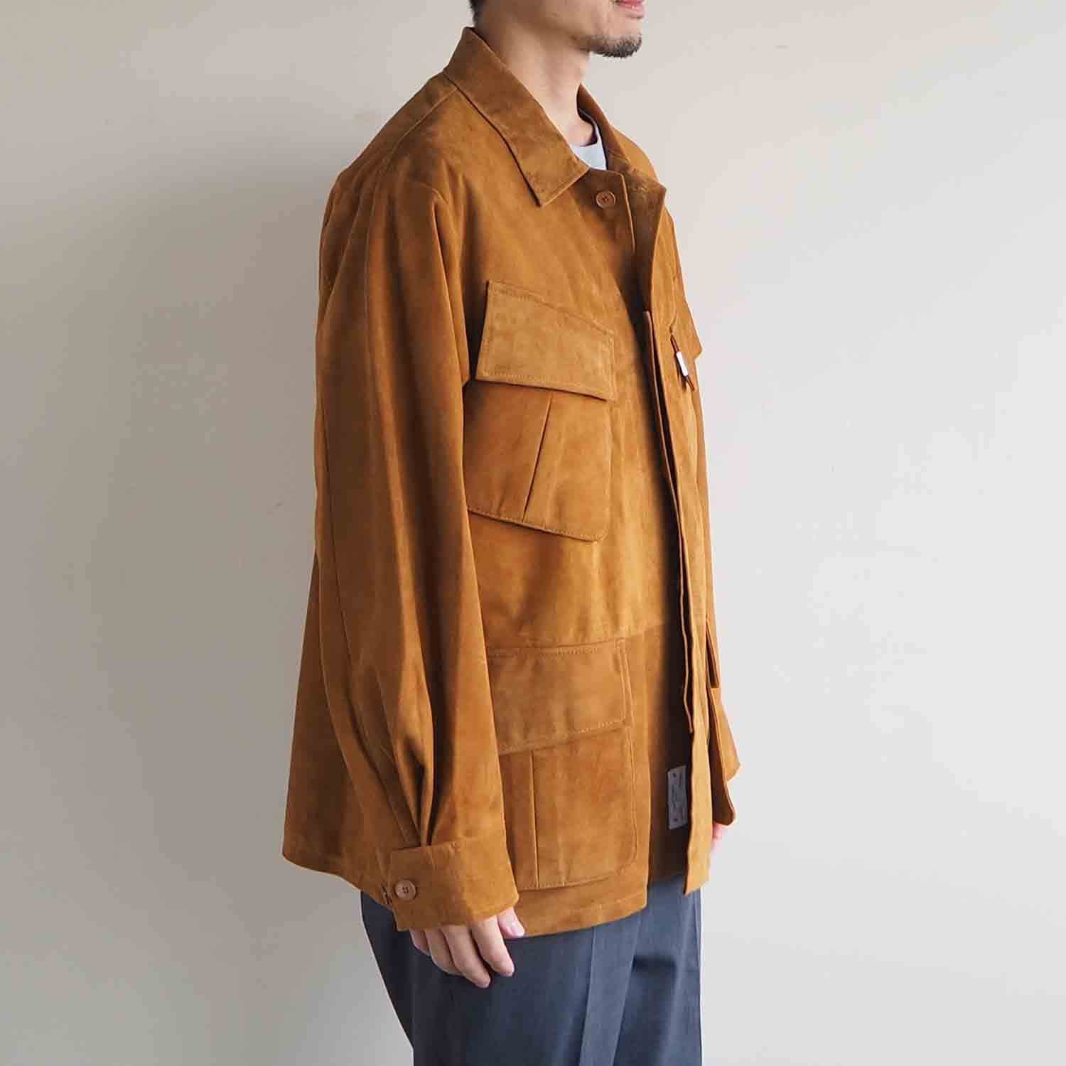 SH エスエイチ FATIGUE SHIRT (SHEEP SUEDE) ファティーグシャツ