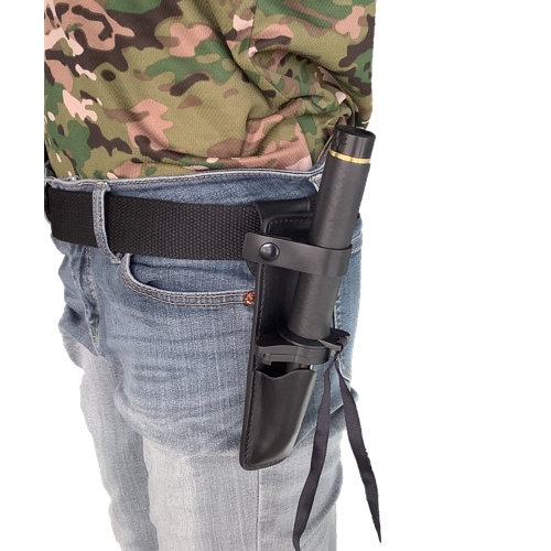 本革製 鍔付警棒用ホルスター H01 | 護身用品,特殊警棒