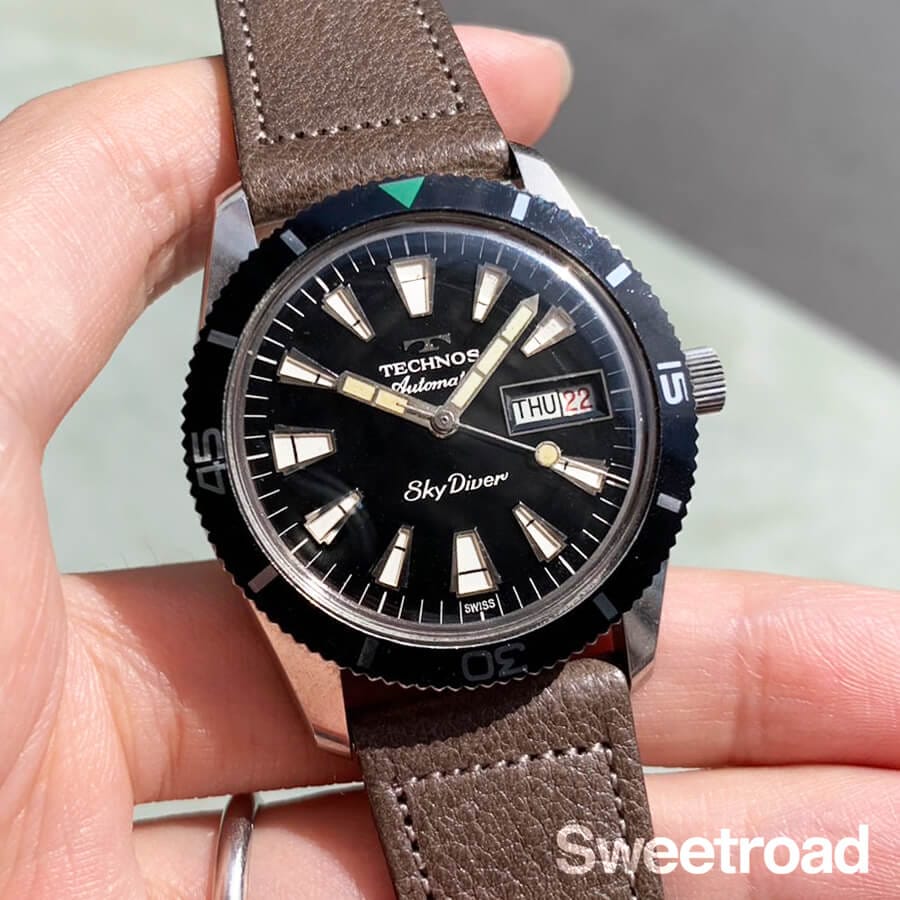 テクノス スカイダイバー ブラックミラー 1960年代 w-30575 | スイート